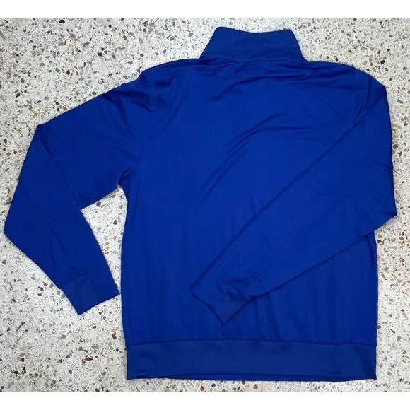 B. Draddy Men's Embroidered Logo‎ Blue 1/4 Zip Pullover Size Large